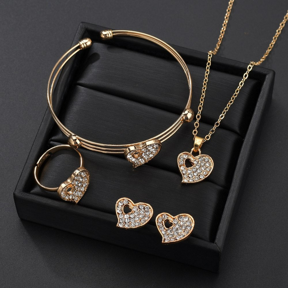 Fashion Heart Jewelry Set For Women Gift Set